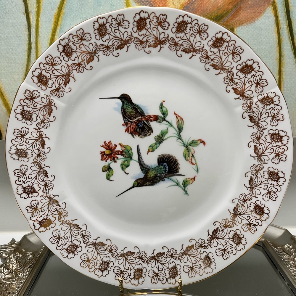 Adderley Fine China Hummingbird Collectors Plate Home Decor